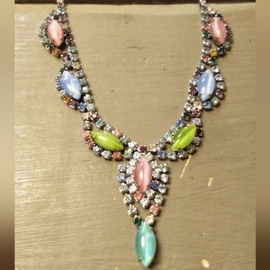 Vintage pastel rhinestone set